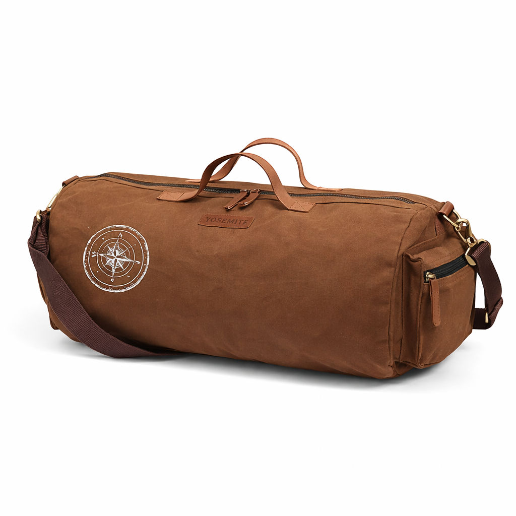 Khaki Unisex Travel Duffle Bag for Adventures